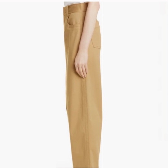 Vince Seam Front Cotton Straight Leg‎ Pants Tan Size 10 High Rise - Picture 3 of 15
